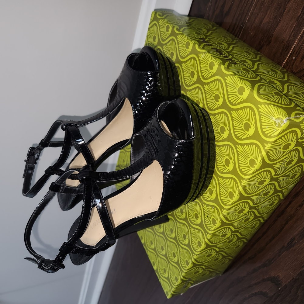Black Strappy 5 inch Sandals